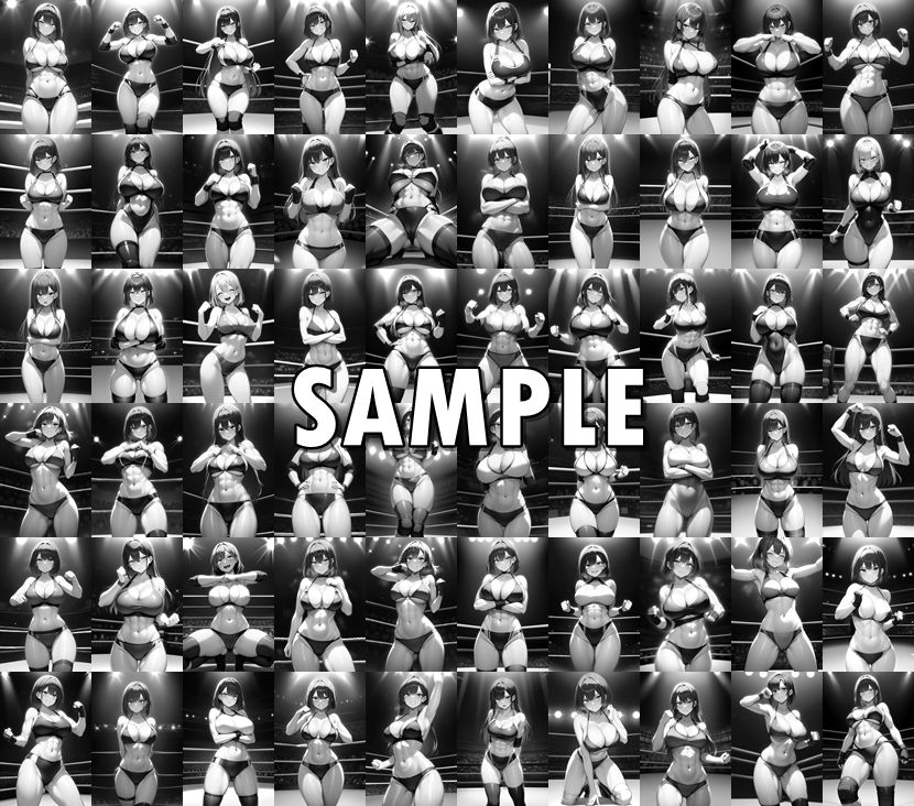 サンプル画像6:女子プロレス美少女AIイラストコレクション1 立ち絵編(温泉たまご) [d_552824]