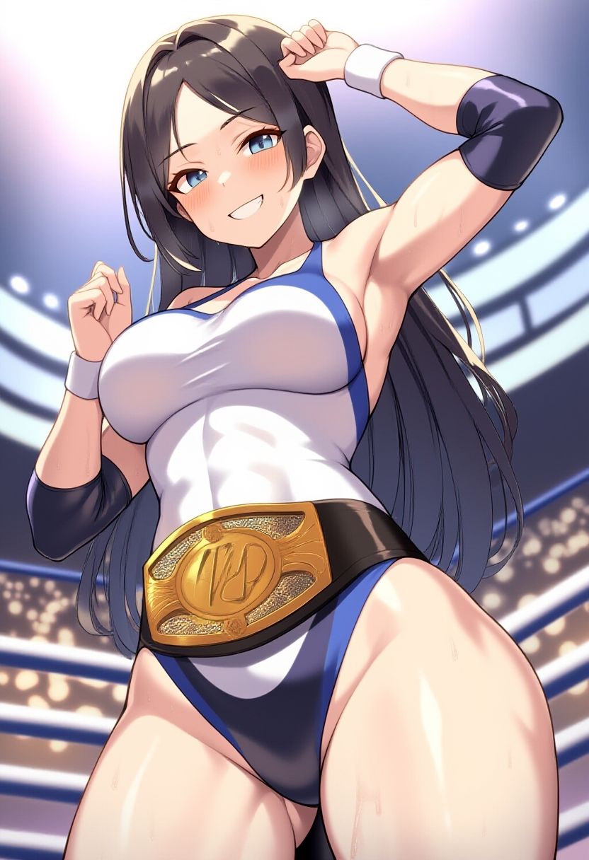 サンプル画像2:女子プロレス美少女AIイラストコレクション2 勝利ポーズ編(温泉たまご) [d_552829]