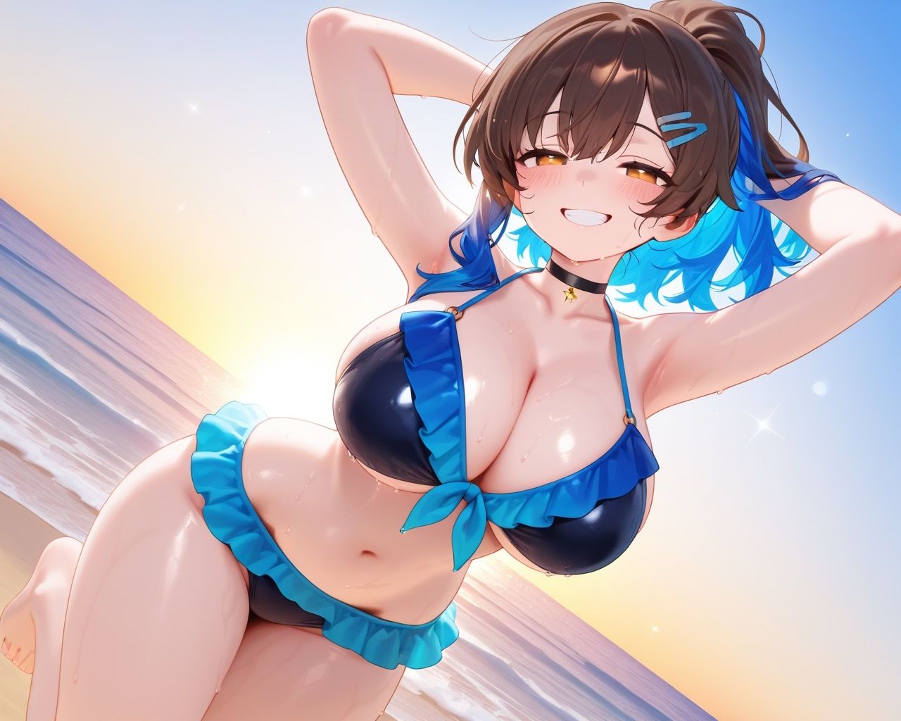 サンプル画像3:種付け専用リゾートで爆乳ビッチに大量ぶっかけ(むちふわドーナツ) [d_552976]