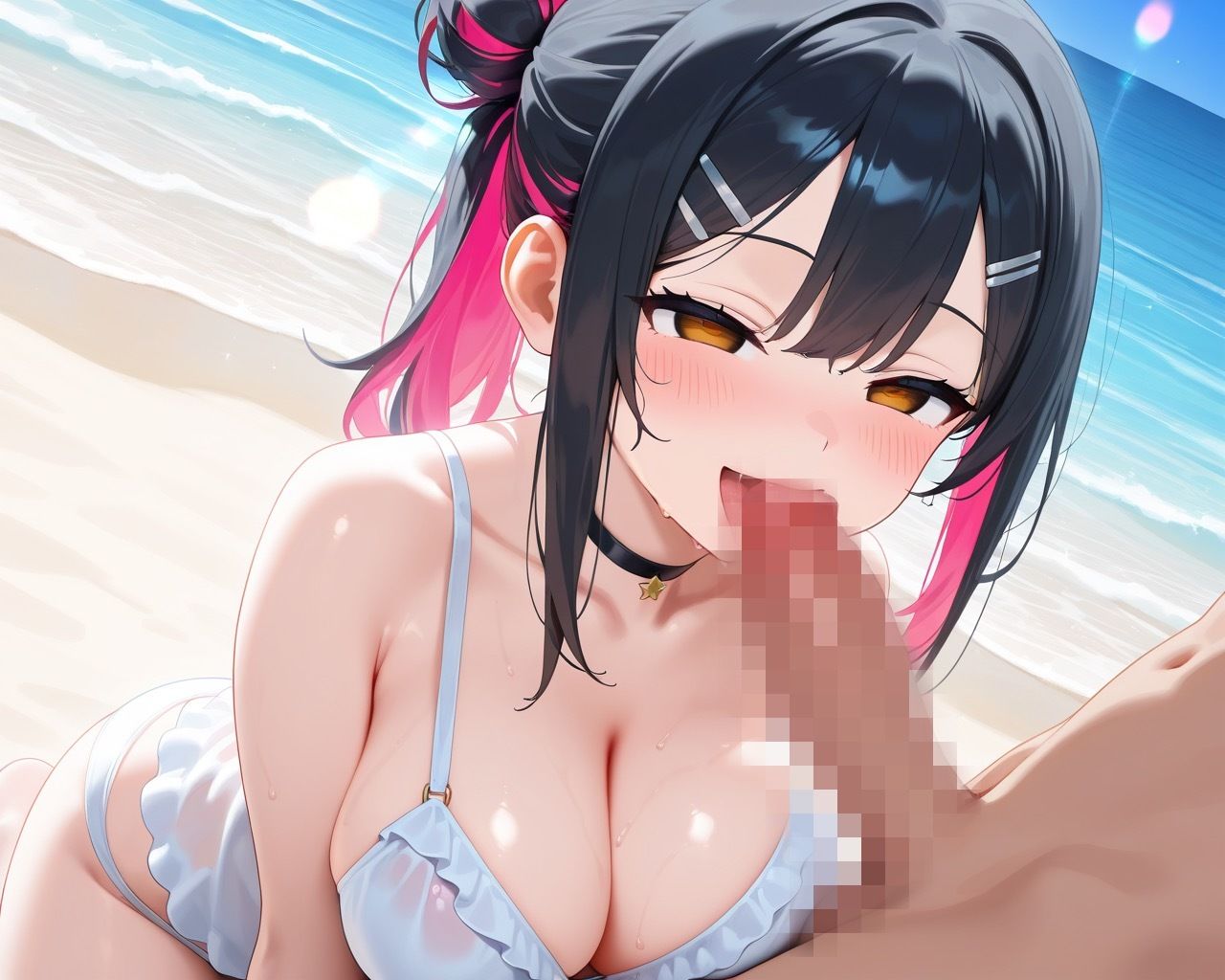 種付け専用リゾートで爆乳ビッチに大量ぶっかけ 画像6