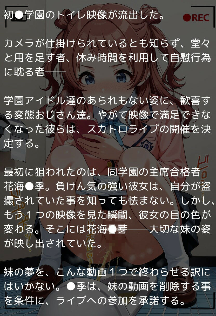 サンプル画像1:学園アイドル達の排泄事情  〜アイドルはウンコしないって本当ですか？【学園アイドルマ●ター編】〜(reapersthighs) [d_552981]