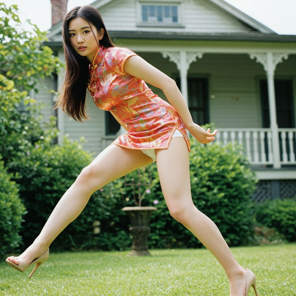 サンプル画像6:アイドル  チャイナドレス(もう限界) [d_553023]