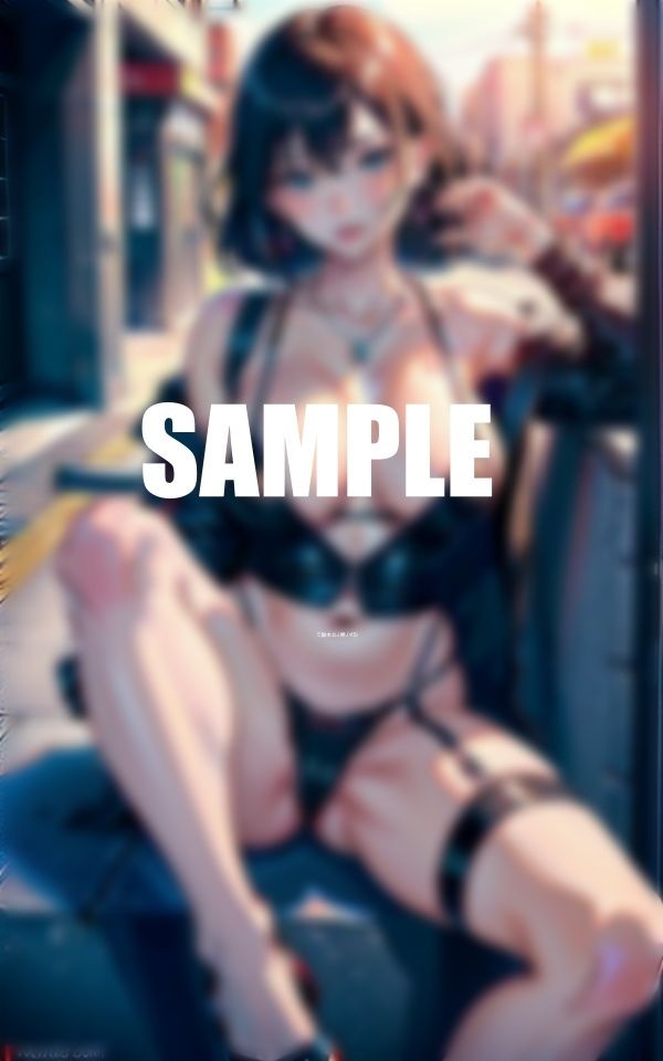 サンプル画像6:ガーターベルト美熟女痴女たち欲求不満の限界で街で男狩り(AI美女LABO.29) [d_553064]