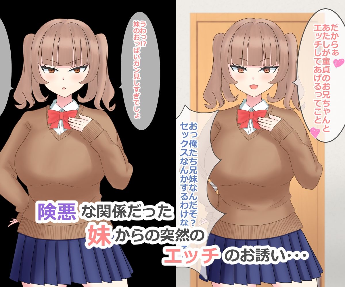 サンプル画像1:セックスを拒否したら爆乳で長乳な妹に襲われた話(じうすすたんど) [d_553122]