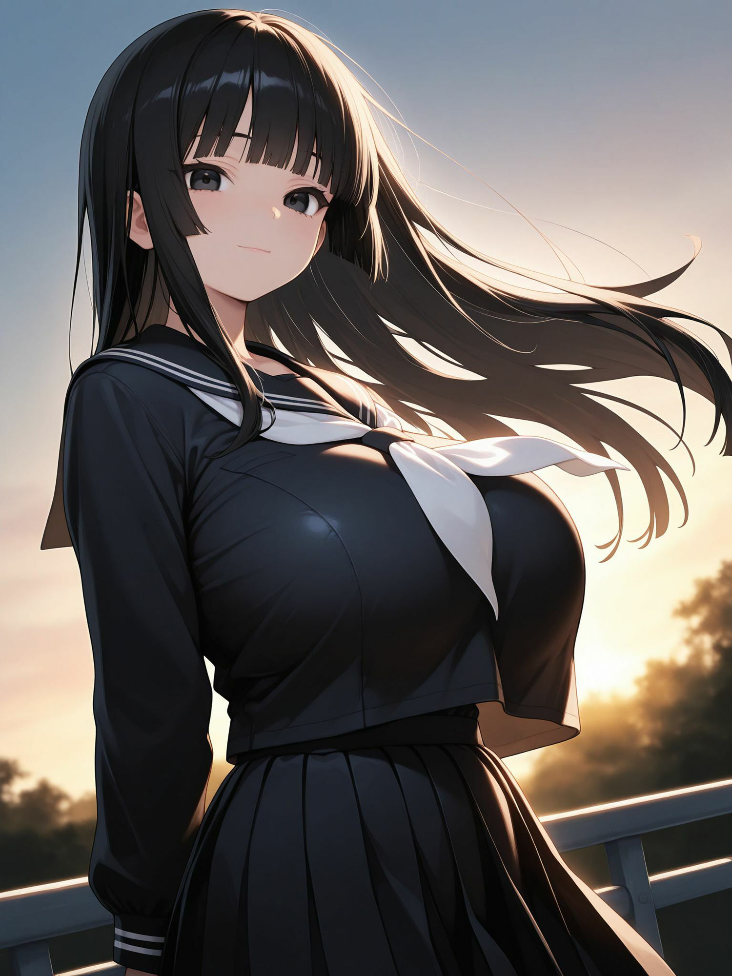 サンプル画像1:巨乳制服少女イラスト集2(zangechan) [d_553218]