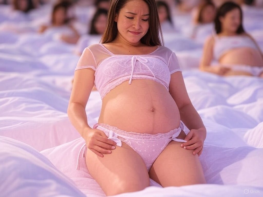 サンプル画像1:ベビードールの臨月妊婦が見渡す限り数千人で紙おむつ付けてうっとりしてる(ハルナ) [d_553339]