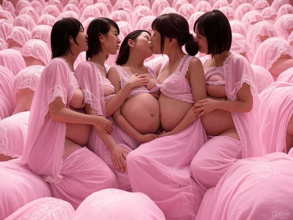 サンプル画像3:ベビードールの臨月妊婦が見渡す限り数千人で紙おむつ付けてうっとりしてる(ハルナ) [d_553339]