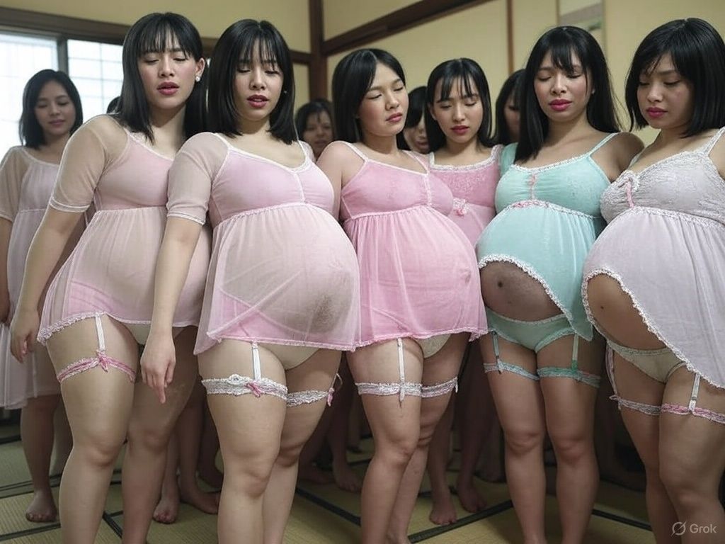 サンプル画像4:ベビードールの臨月妊婦が見渡す限り数千人で紙おむつ付けてうっとりしてる(ハルナ) [d_553339]