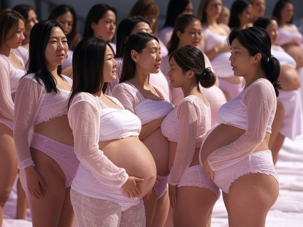 サンプル画像5:ベビードールの臨月妊婦が見渡す限り数千人で紙おむつ付けてうっとりしてる(ハルナ) [d_553339]