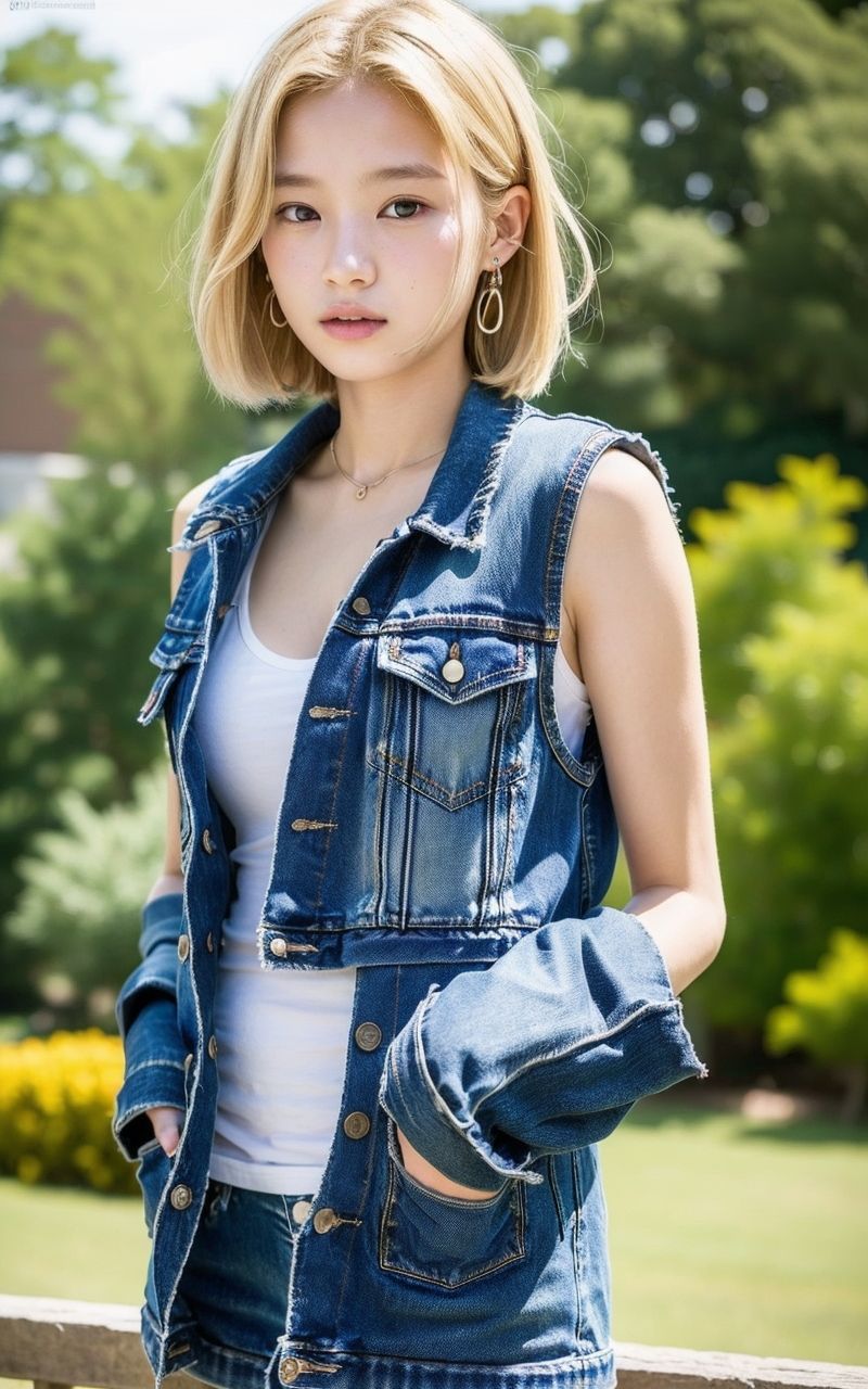 サンプル画像3:AI美女写真集┃金髪ショート美人(AI美女写真集┃清楚な大人) [d_553376]