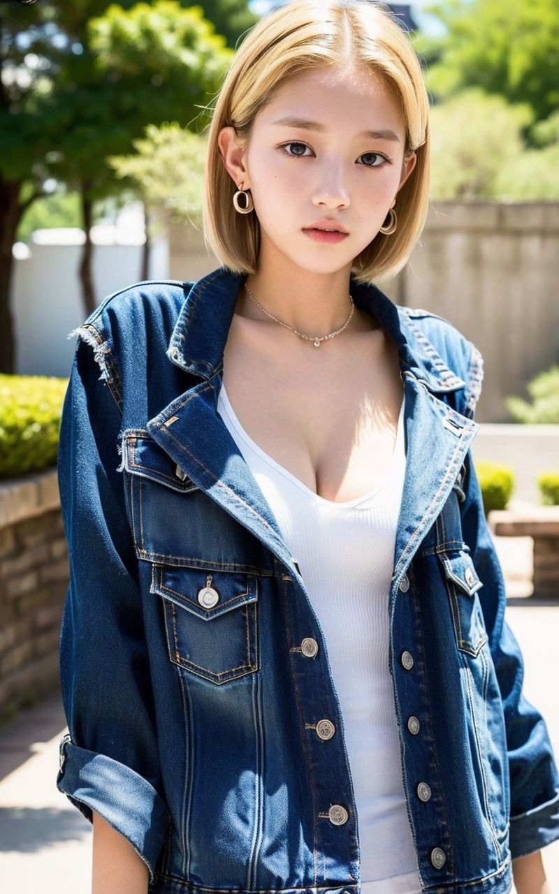 AI美女写真集┃金髪ショート美人 画像5