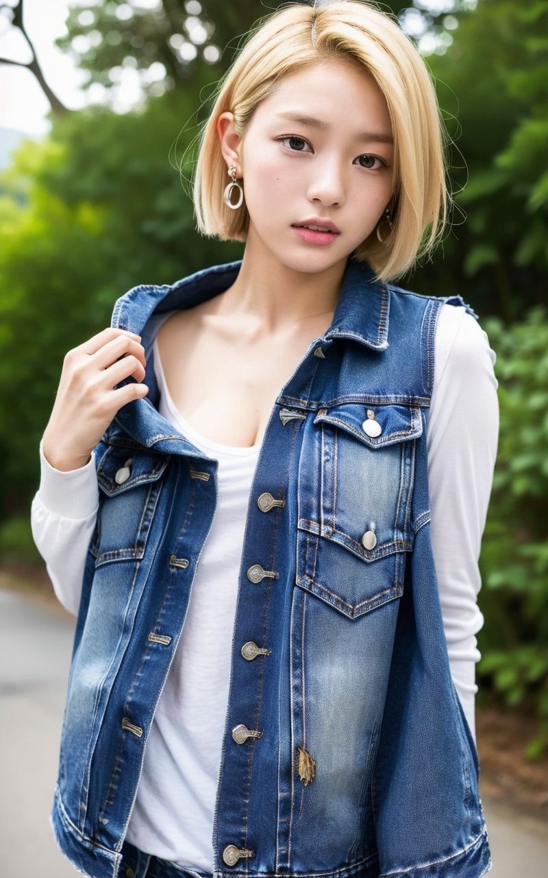 AI美女写真集┃金髪ショート美人 画像7
