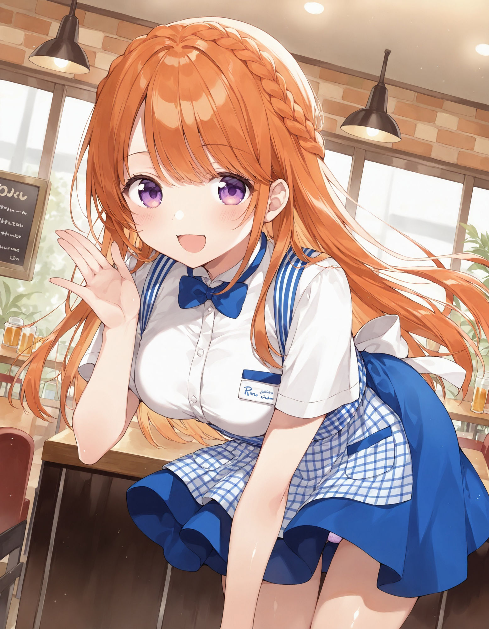 サンプル画像1:ウェイトレスの前かがみパンチラ(D.P.H.) [d_553420]