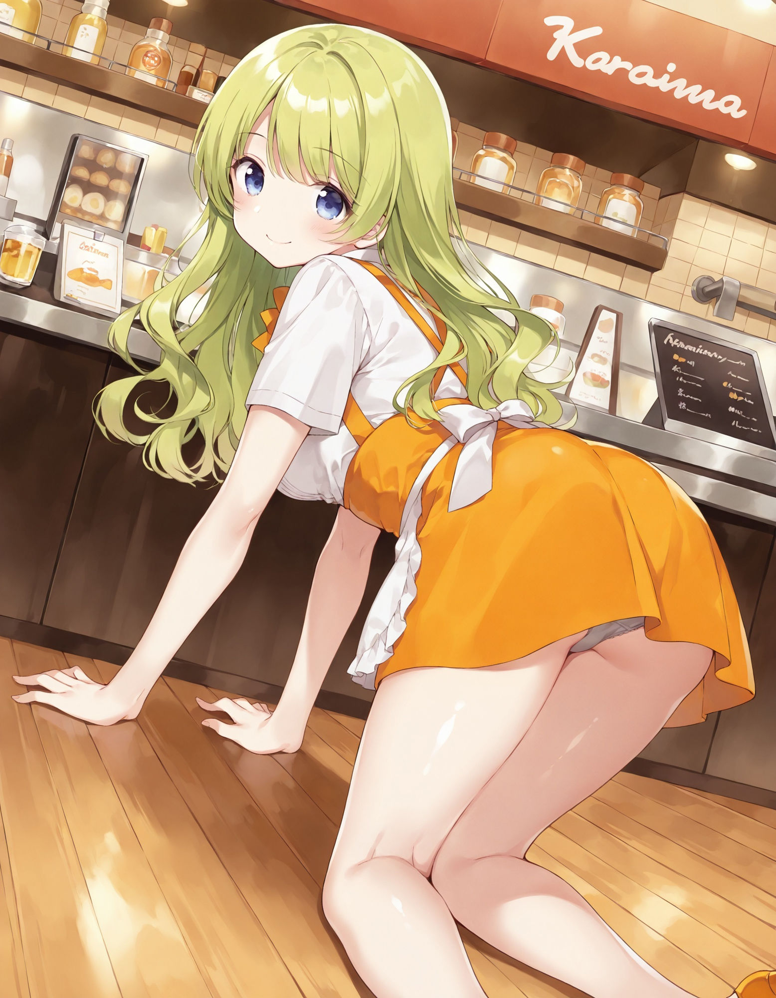 サンプル画像3:ウェイトレスの四つん這いパンチラ(D.P.H.) [d_553426]