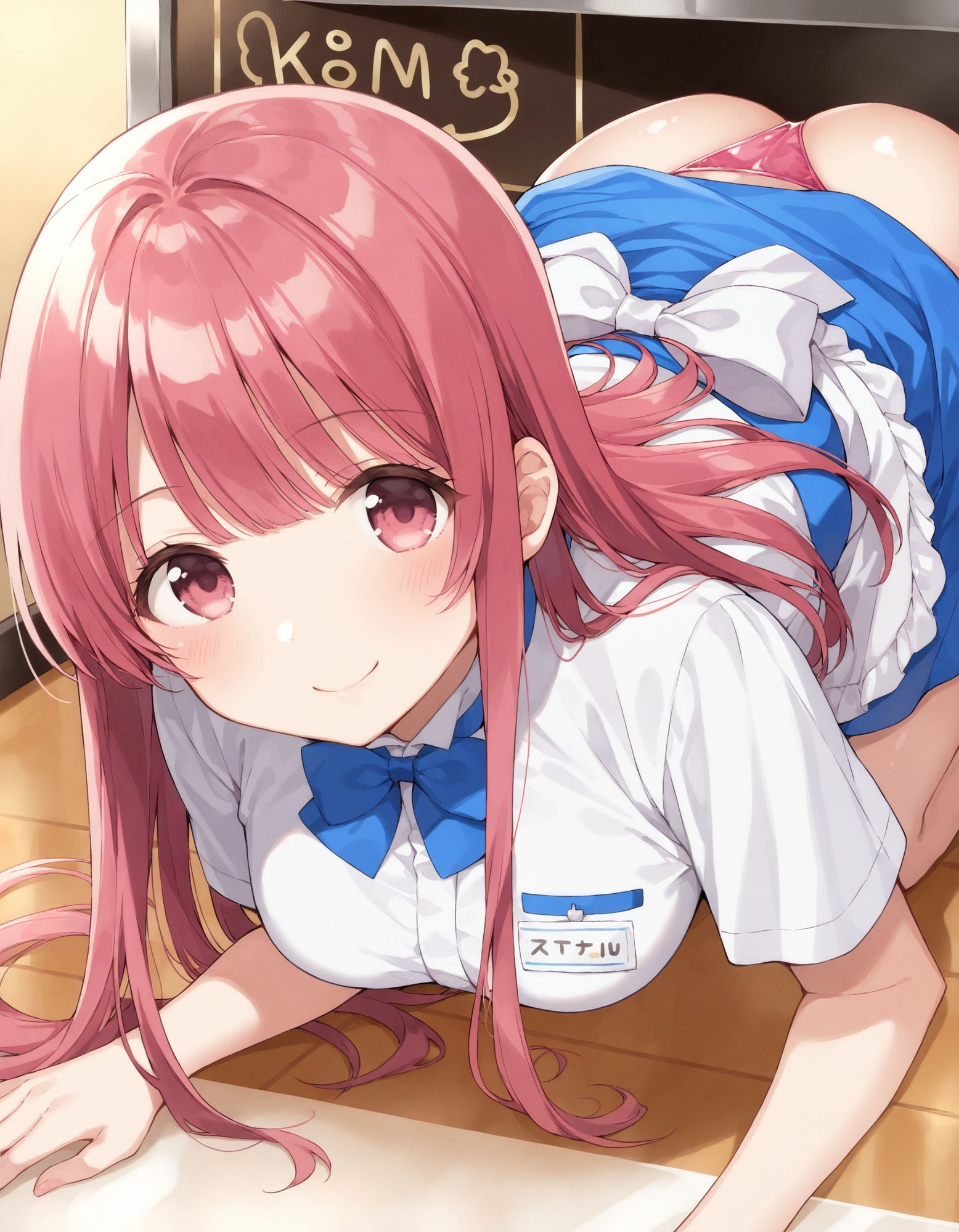 サンプル画像4:ウェイトレスの四つん這いパンチラ(D.P.H.) [d_553426]