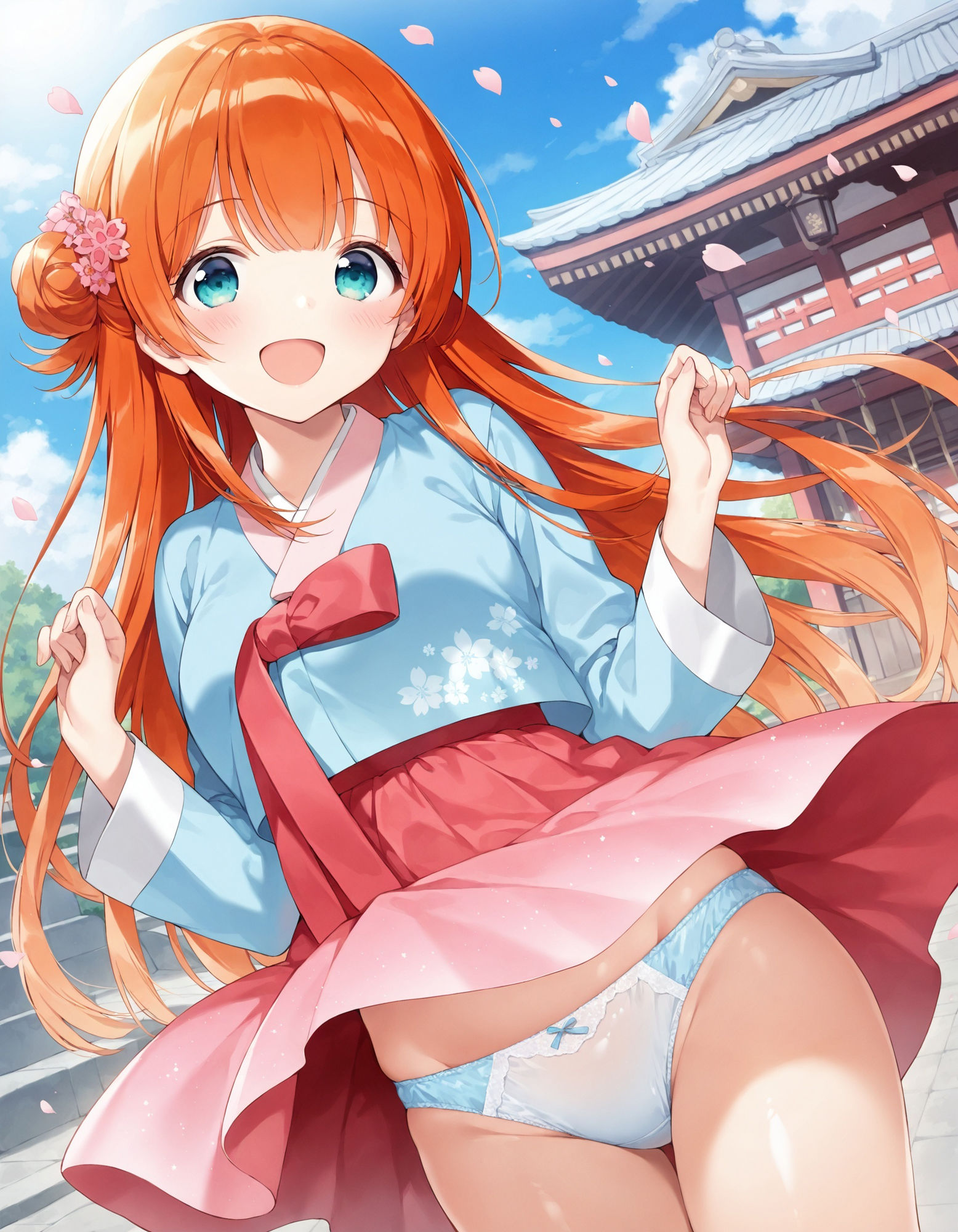 サンプル画像4:韓服でパンチラ(D.P.H.) [d_553437]