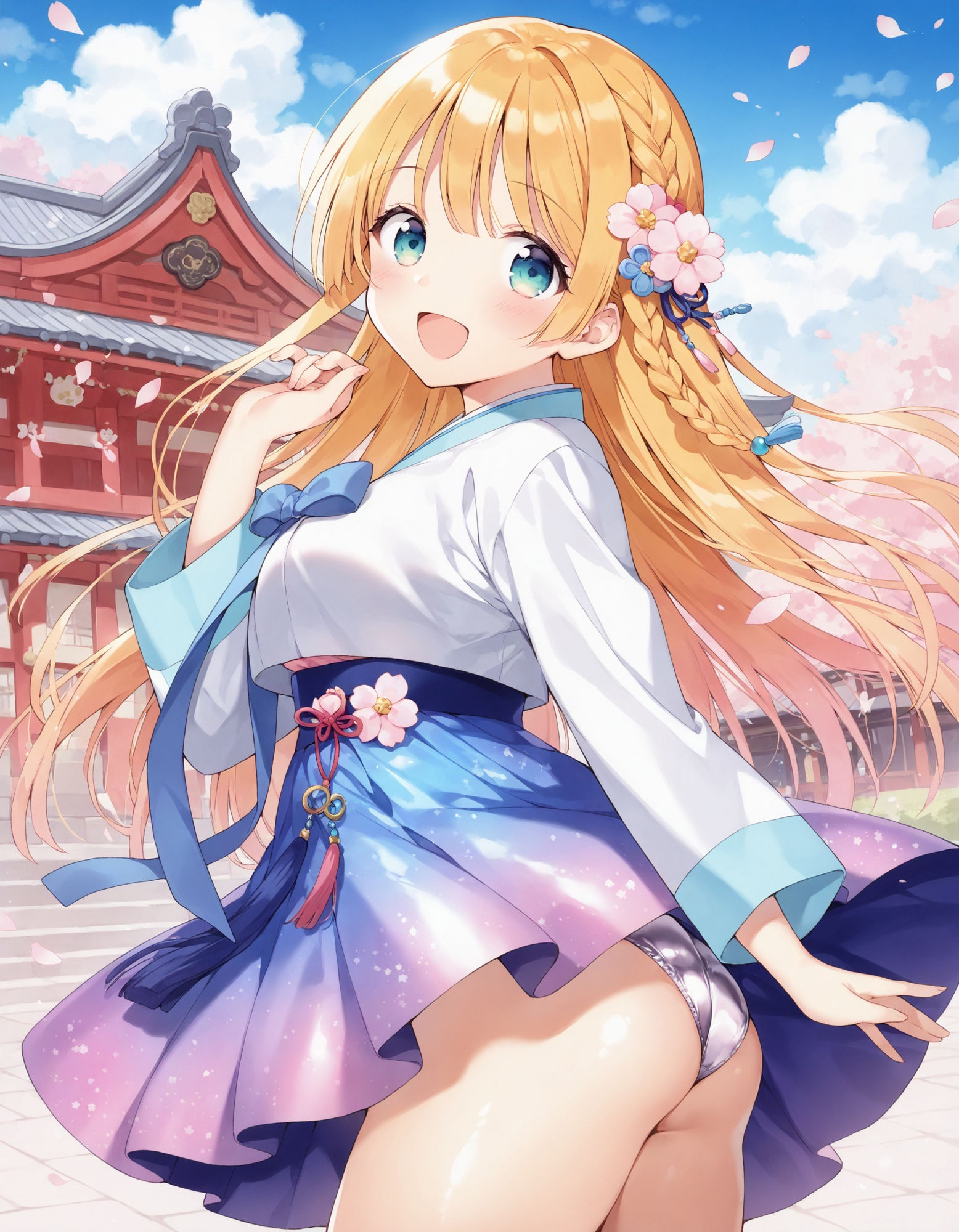 サンプル画像5:韓服でパンチラ(D.P.H.) [d_553437]