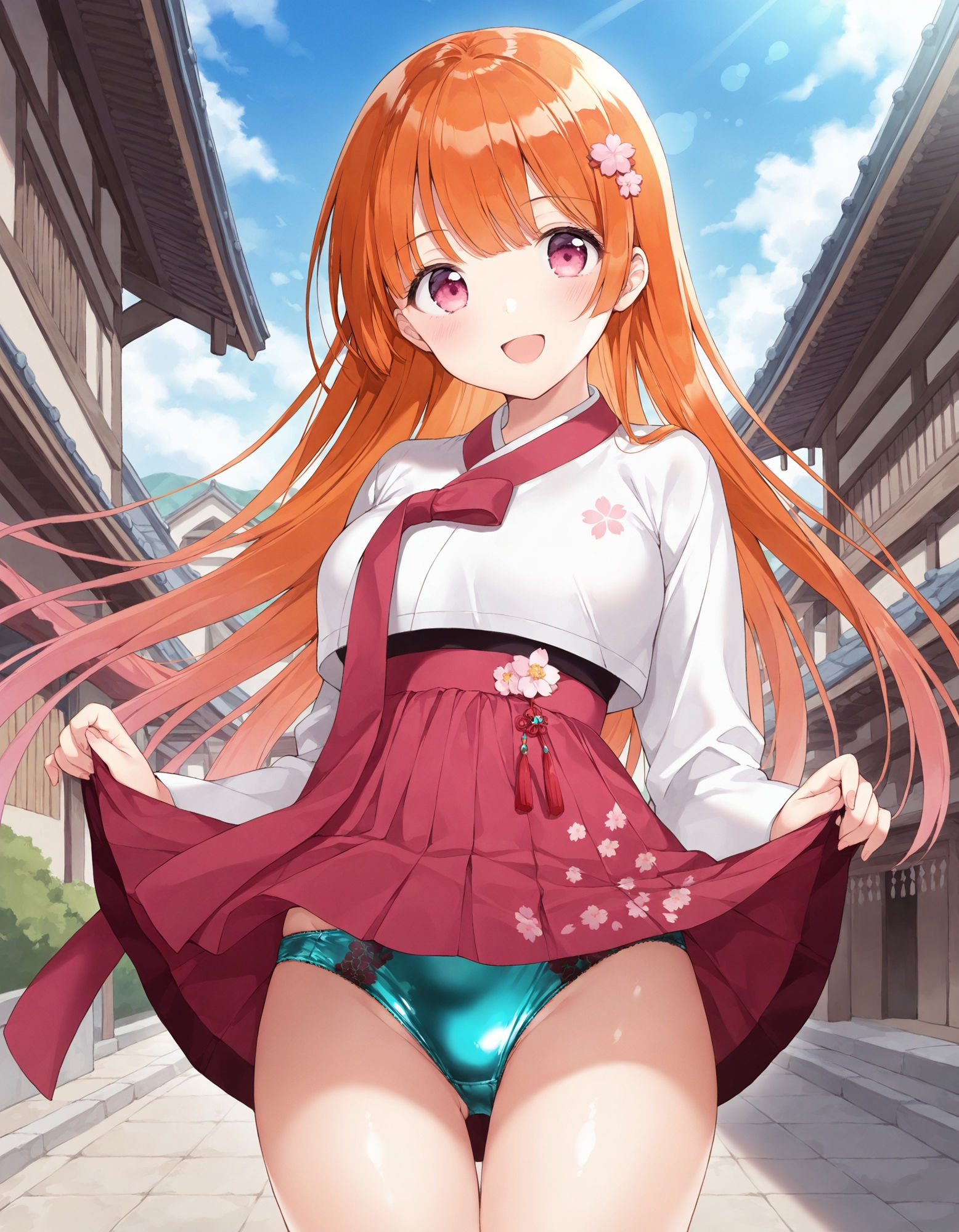 サンプル画像6:韓服でパンチラ(D.P.H.) [d_553437]