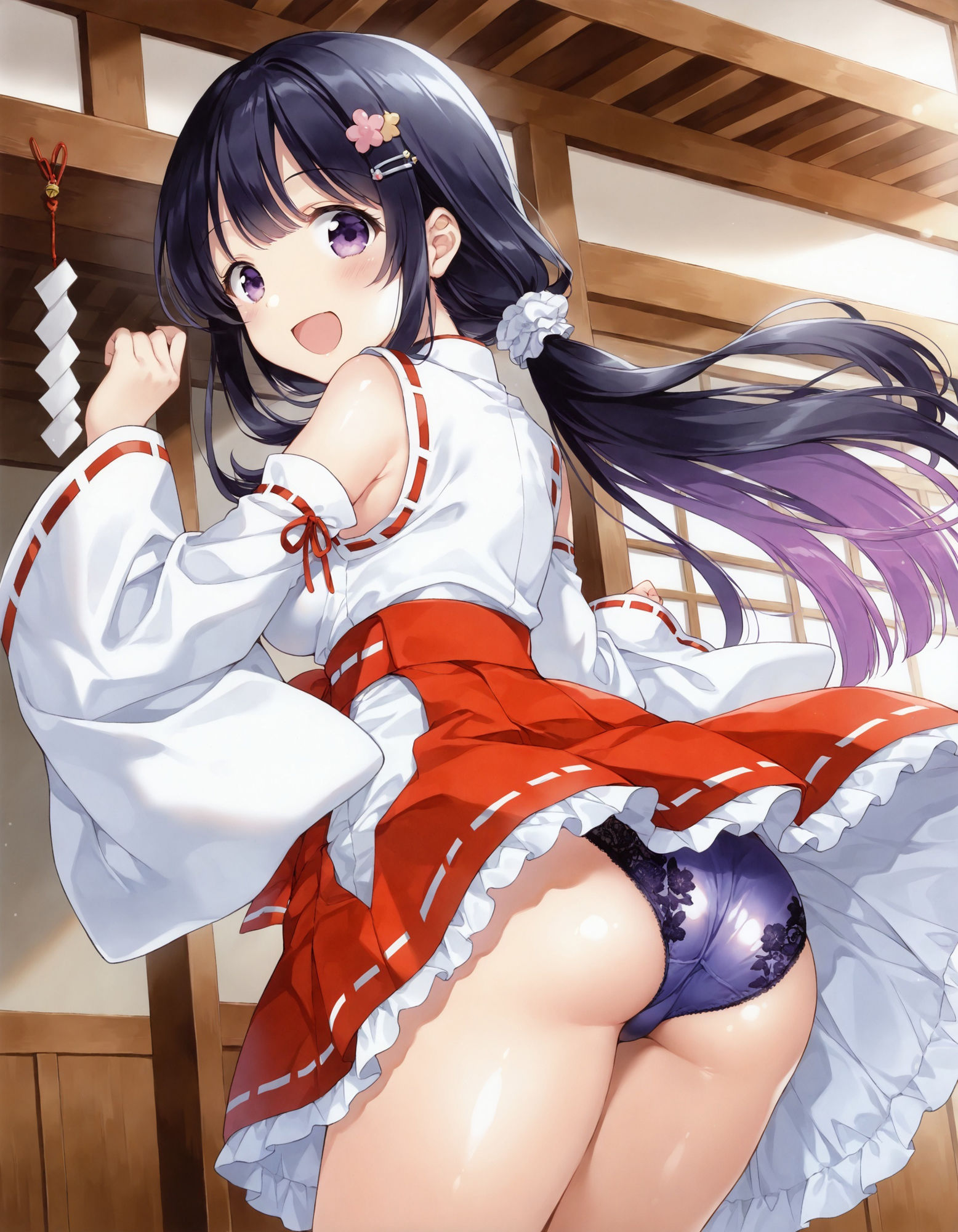 サンプル画像2:巫女コスで風チラ(D.P.H.) [d_553444]