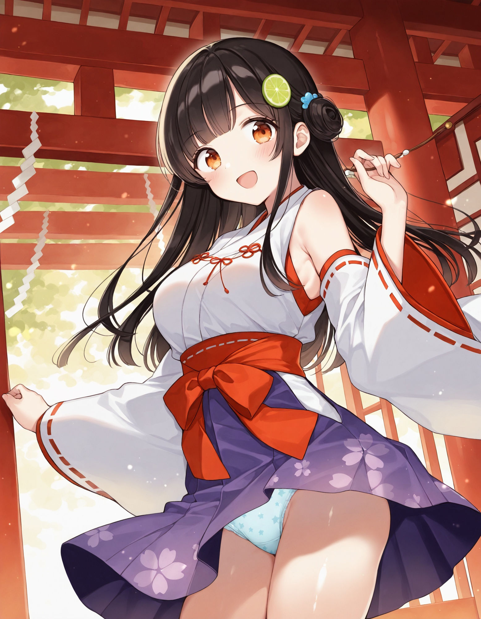 サンプル画像3:巫女コスで風チラ(D.P.H.) [d_553444]