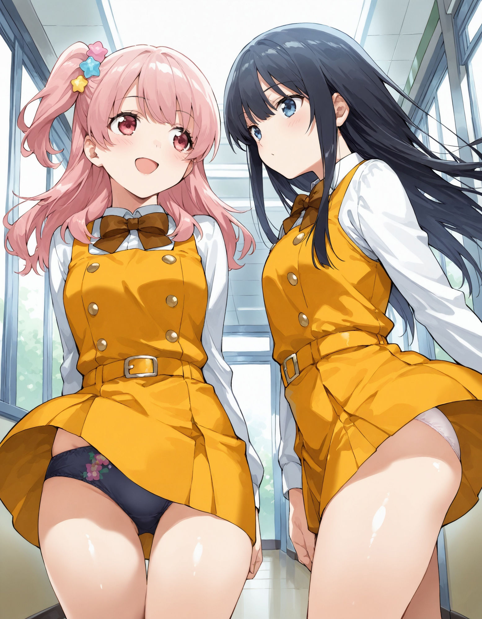 サンプル画像1:制服女子の風チラ4(D.P.H.) [d_553458]