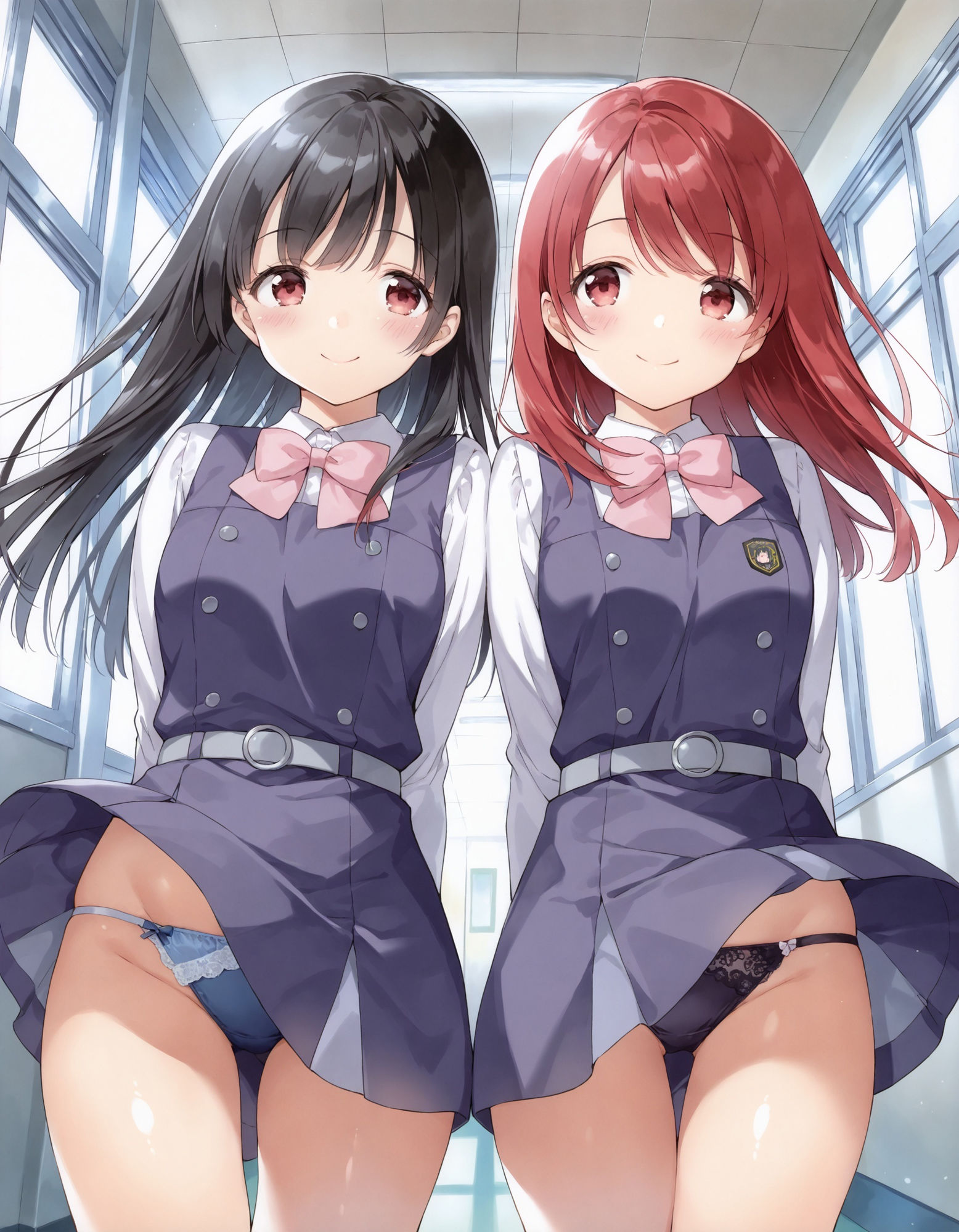 サンプル画像3:制服女子の風チラ4(D.P.H.) [d_553458]