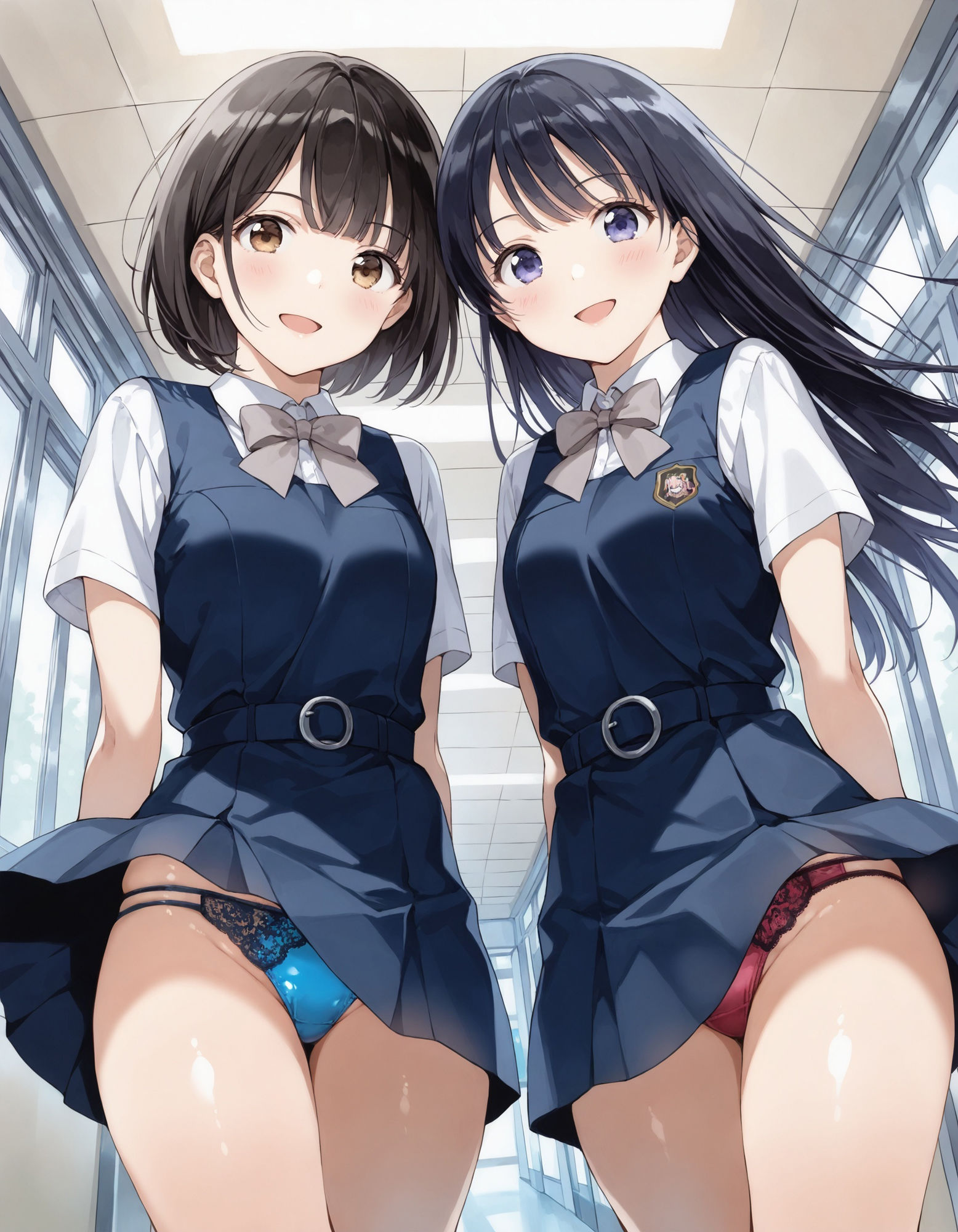 サンプル画像4:制服女子の風チラ4(D.P.H.) [d_553458]