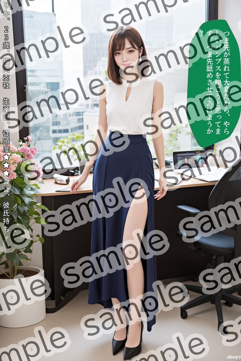 サンプル画像1:神美脚OL〜スリットスカート編〜 vol.2(あらぶるま18＋) [d_553516]