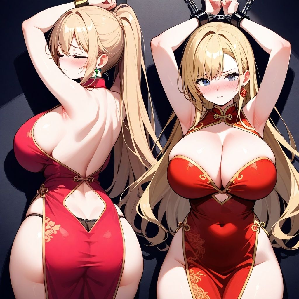 フェチコレVol.52 吊り上げ拘束された金髪巨乳チャイナ娘たち【総枚数250枚】 画像1