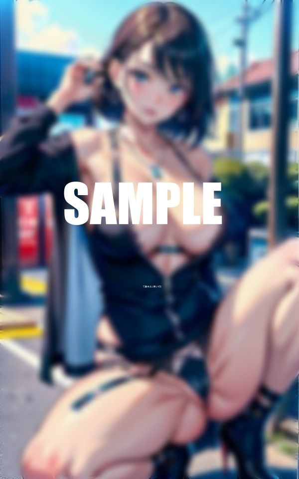 サンプル画像2:エロ過ぎるガーターベルト美熟女たち若いビンビン勃起チンポが欲しくて街を徘徊(AI美女LABO.29) [d_553558]