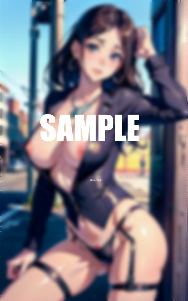 サンプル画像5:エロ過ぎるガーターベルト美熟女たち若いビンビン勃起チンポが欲しくて街を徘徊(AI美女LABO.29) [d_553558]