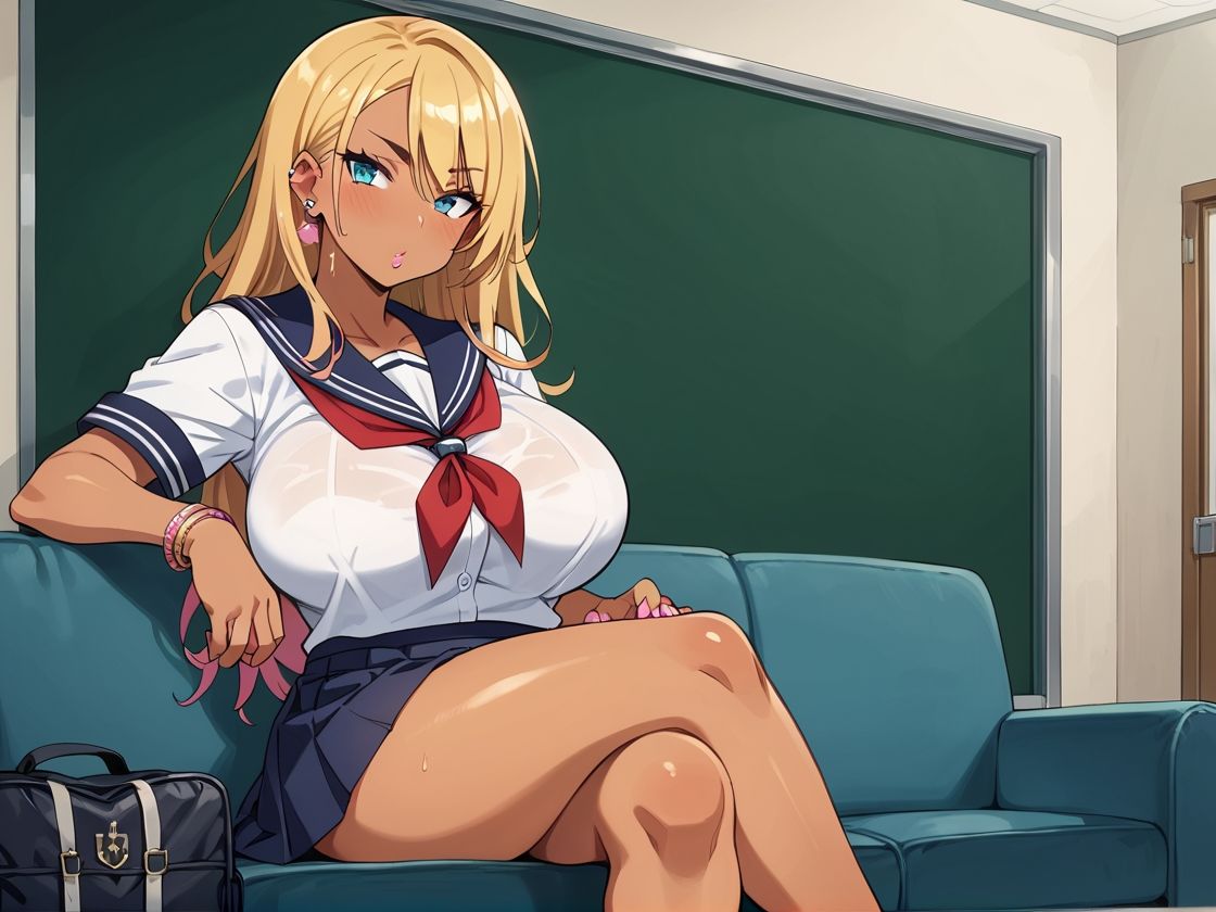 黒ギャル〜爆乳に種付け＆フェラ〜 画像9