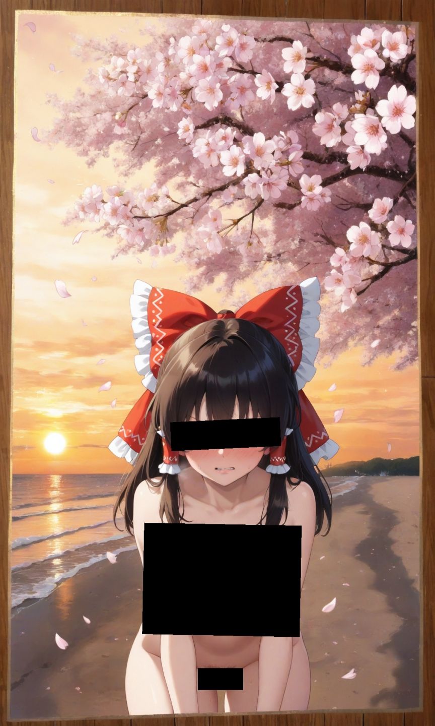 サンプル画像1:魔理沙は霊夢のえっちな写真を撮りたいようです。vol.26〜春の砂嵐の夕方の海編〜(ゆるふわ研究所) [d_553979]