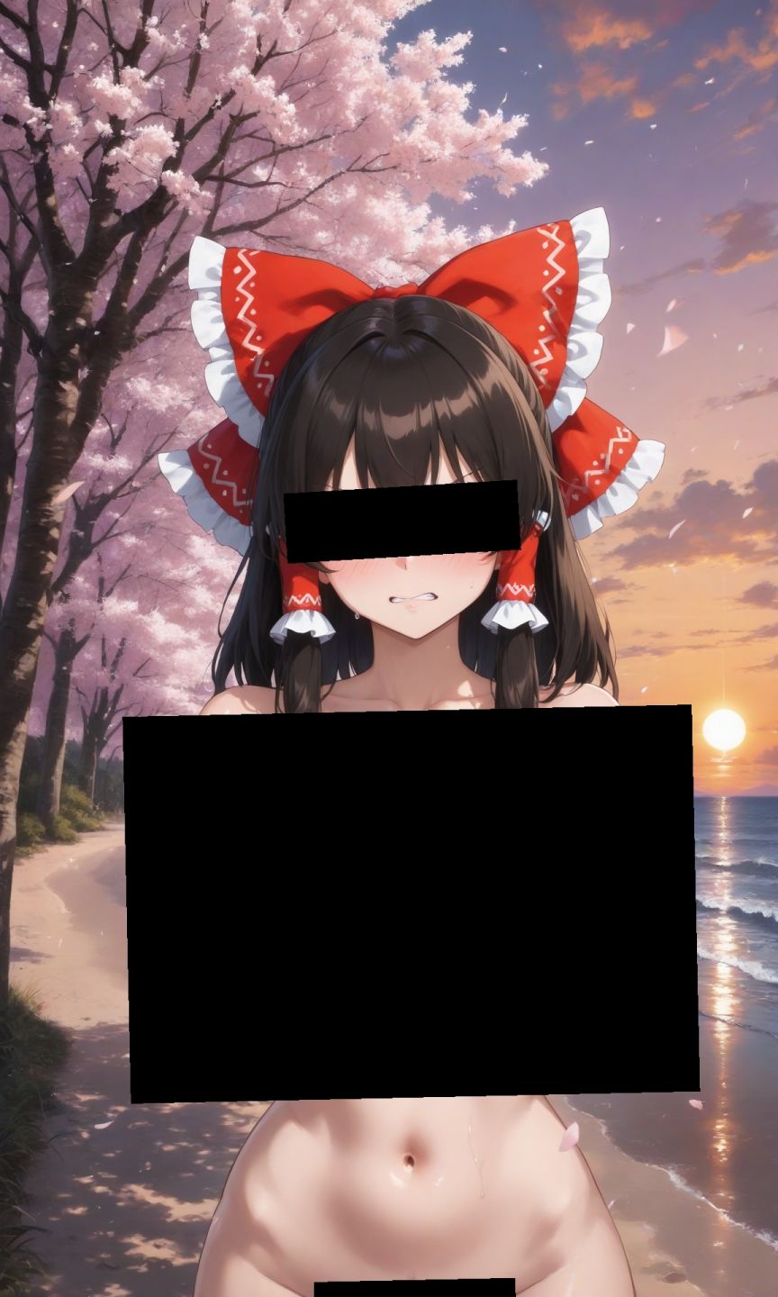 サンプル画像3:魔理沙は霊夢のえっちな写真を撮りたいようです。vol.26〜春の砂嵐の夕方の海編〜(ゆるふわ研究所) [d_553979]