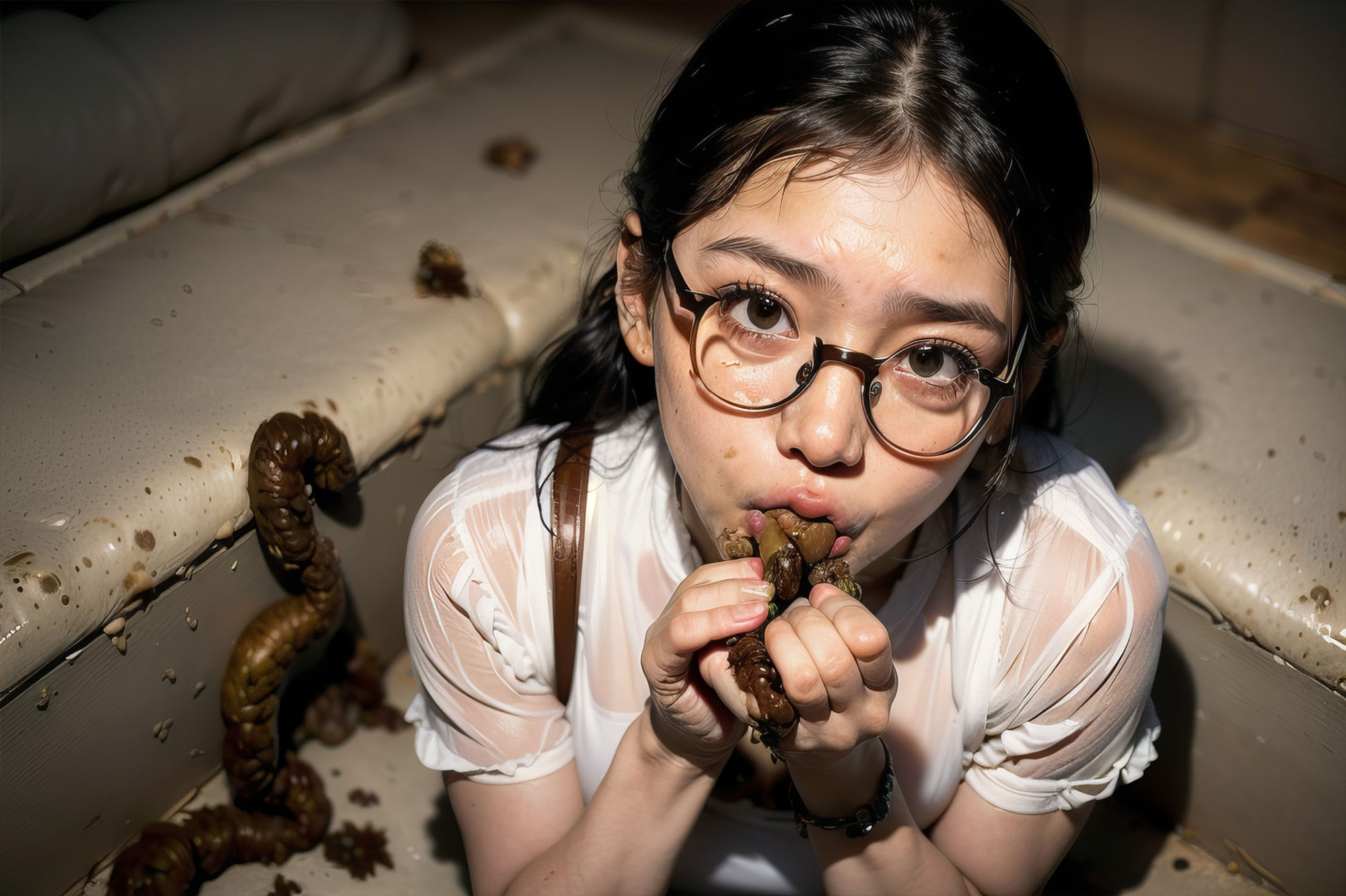 サンプル画像5:スカトロマンティック Vol.19 眼鏡っ娘編(Artificial Maniacs) [d_554016]