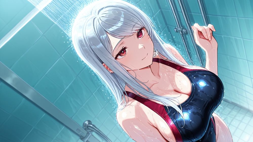 サンプル画像6:クールな銀髪先輩と恥ずかしがり屋の青髪後輩が水着姿でコーチに種付けされる【400枚収録】【4K】【FANZA専売】(ニート印刷所) [d_554144]