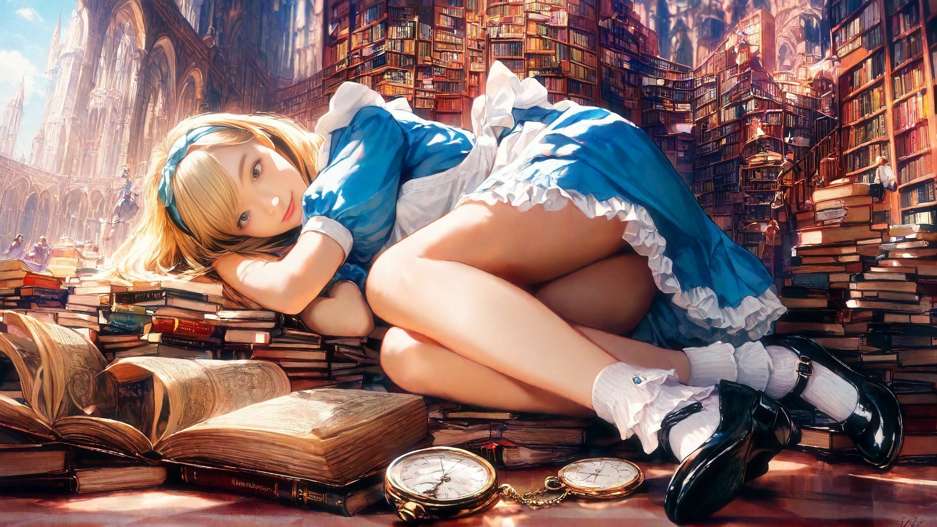 サンプル画像1:ALICE IN THE BOOKLAND -迷宮の国のアリス-(Gugh Gouf Burgers) [d_554164]