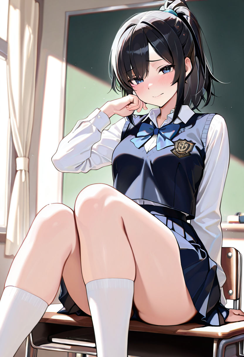 サンプル画像1:黒髪ポニーテールの彼女が誘うとき(ゆめや) [d_554270]