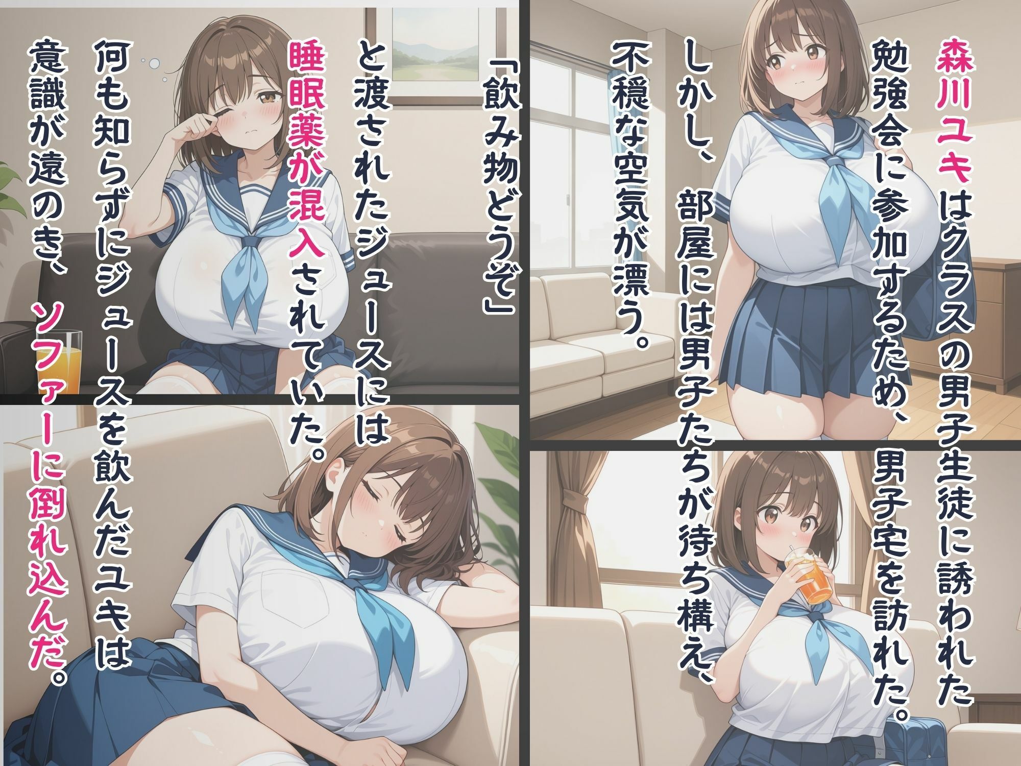 サンプル画像1:童顔無垢女子校生  処女強奪勉強会後妊娠腹ボテ(みるくさんど) [d_554275]