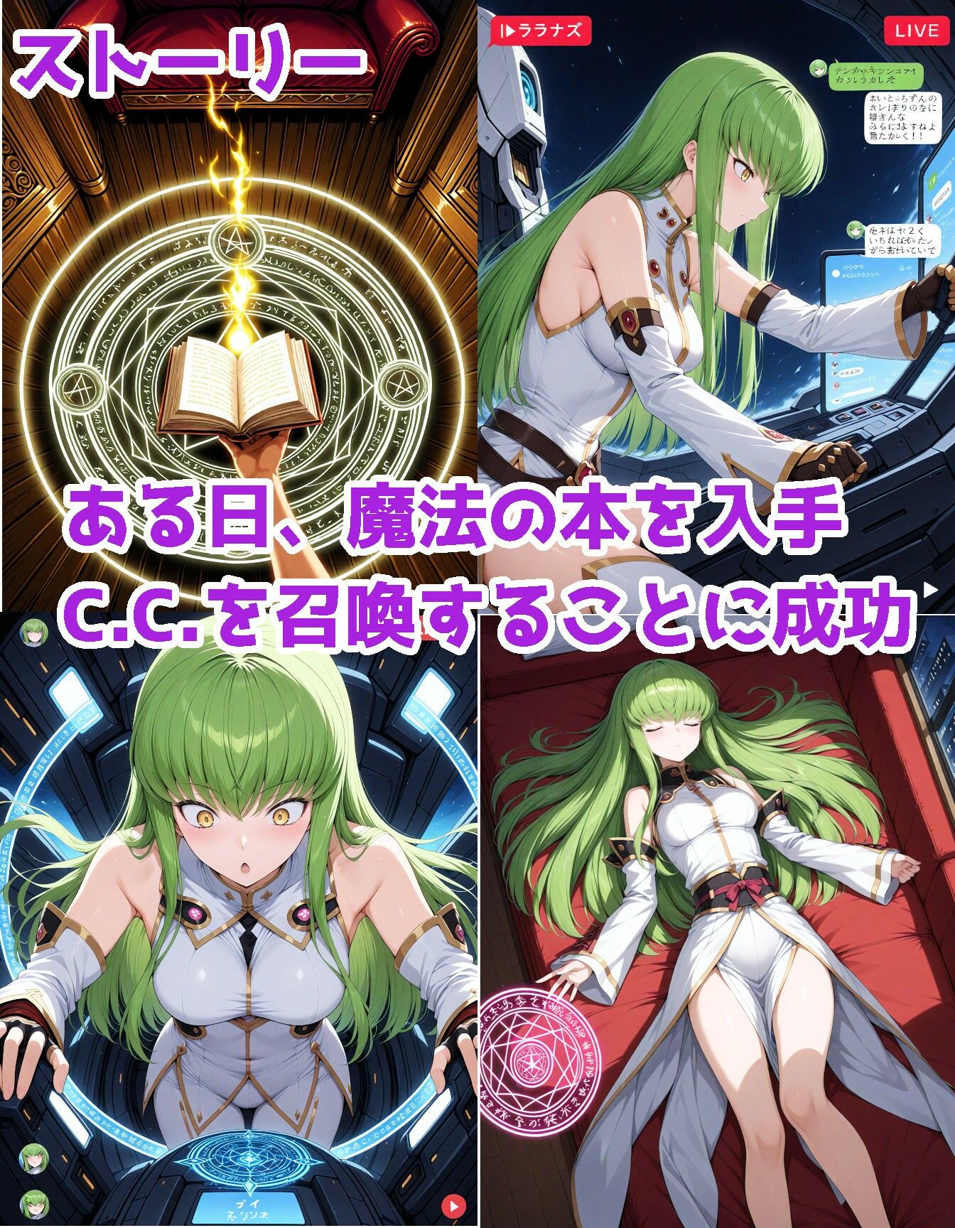 サンプル画像1:コー〇ギアス 黒の騎士団を召喚できた！(ForestGreen) [d_554293]