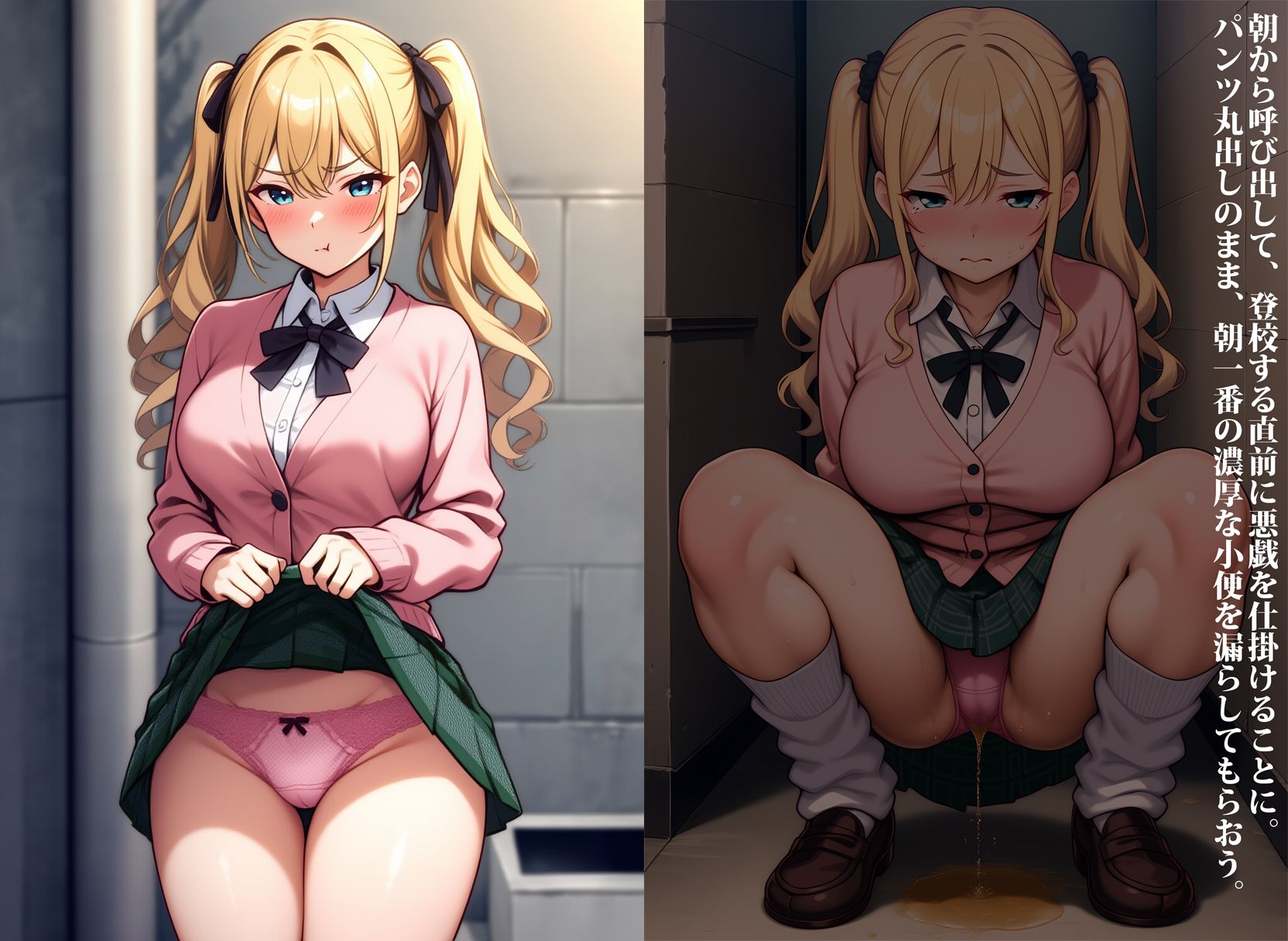 サンプル画像3:生意気ギャルが言いなりになるまで、失禁屈服させた件(性癖ユガ芽) [d_554299]