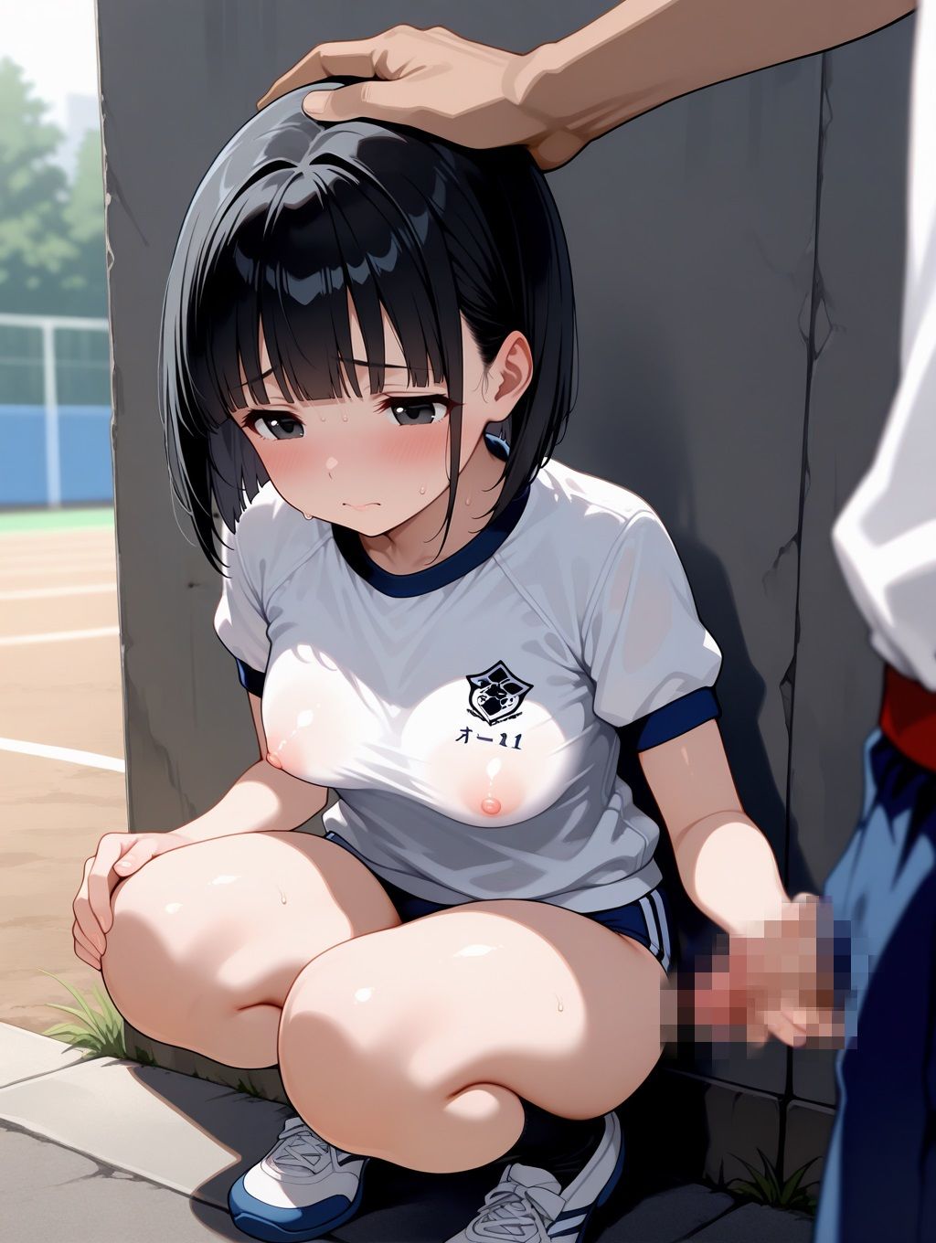 ウブな田舎娘に青姦中出し 画像8