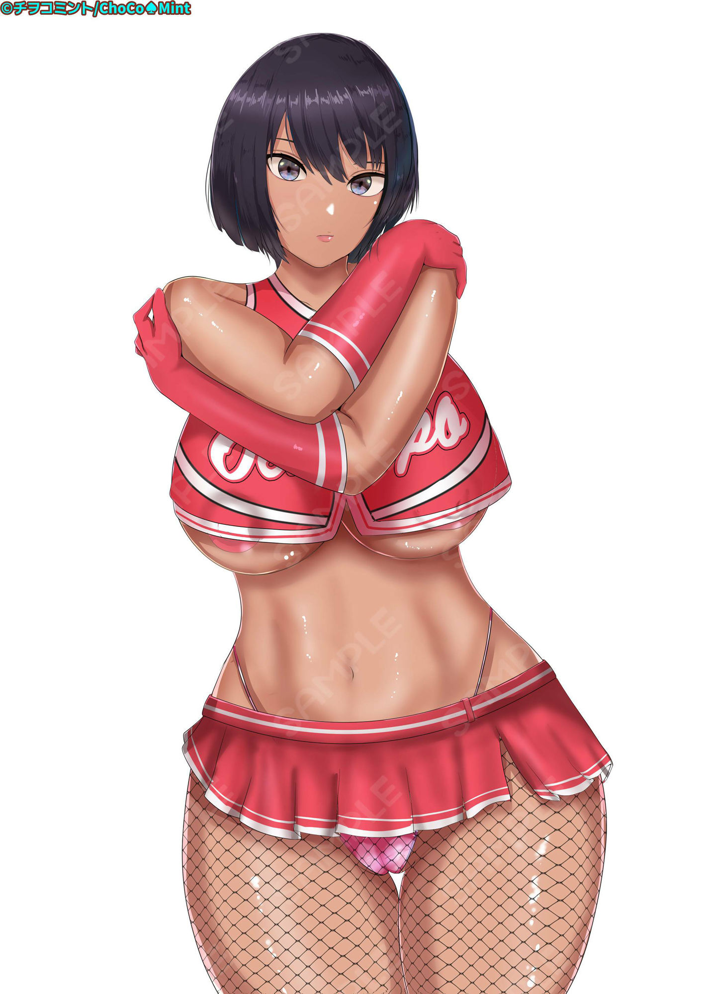 サンプル画像4:チアバニ  長巨乳捜査官がちんぽ応援チアバニーに！？(チヲコミント) [d_554441]