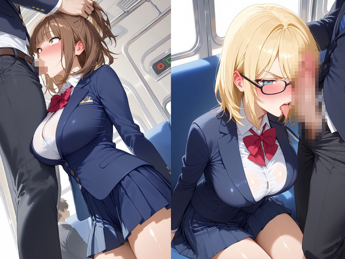 【エロ漫画】痴〇にがっつり中出しされちゃう制服巨乳ちゃん4