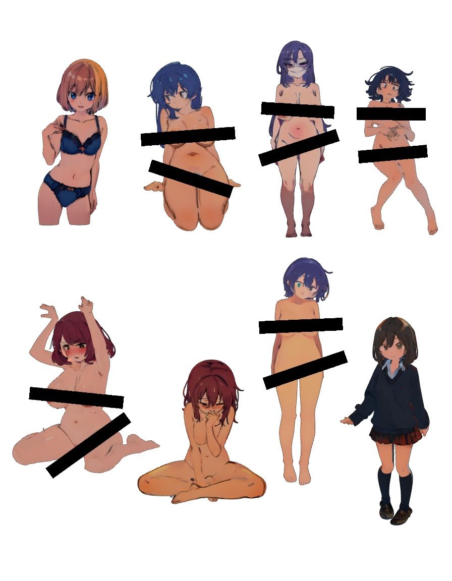 サンプル画像5:成人向けポーズ資料用3Dモデル集 vol.1(ポーズ参考サポート部) [d_554713]