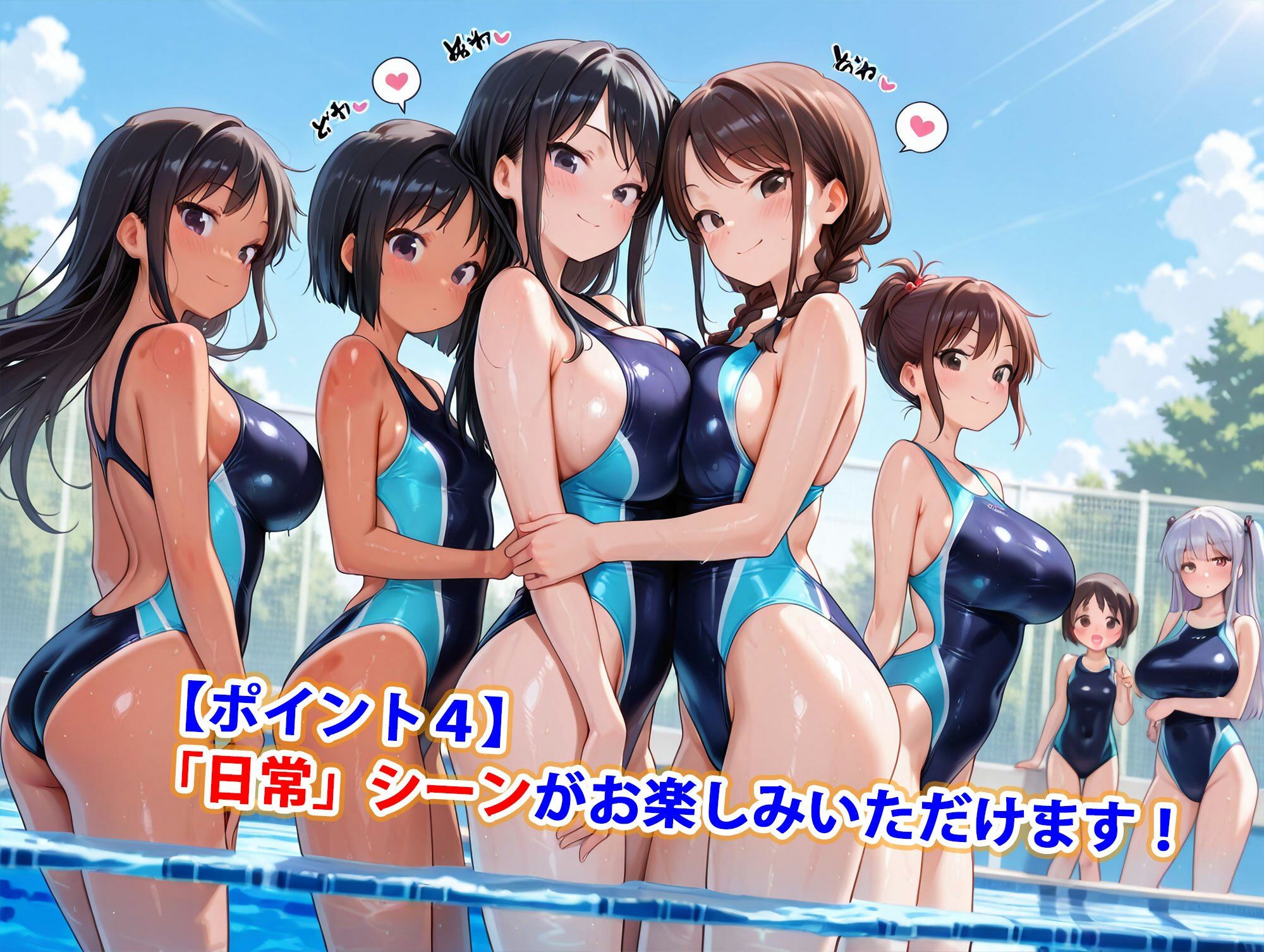 サンプル画像5:真巨乳ハーレム学園水泳部の競泳水着女子編(巨乳ハーレム学園の日常) [d_554781]