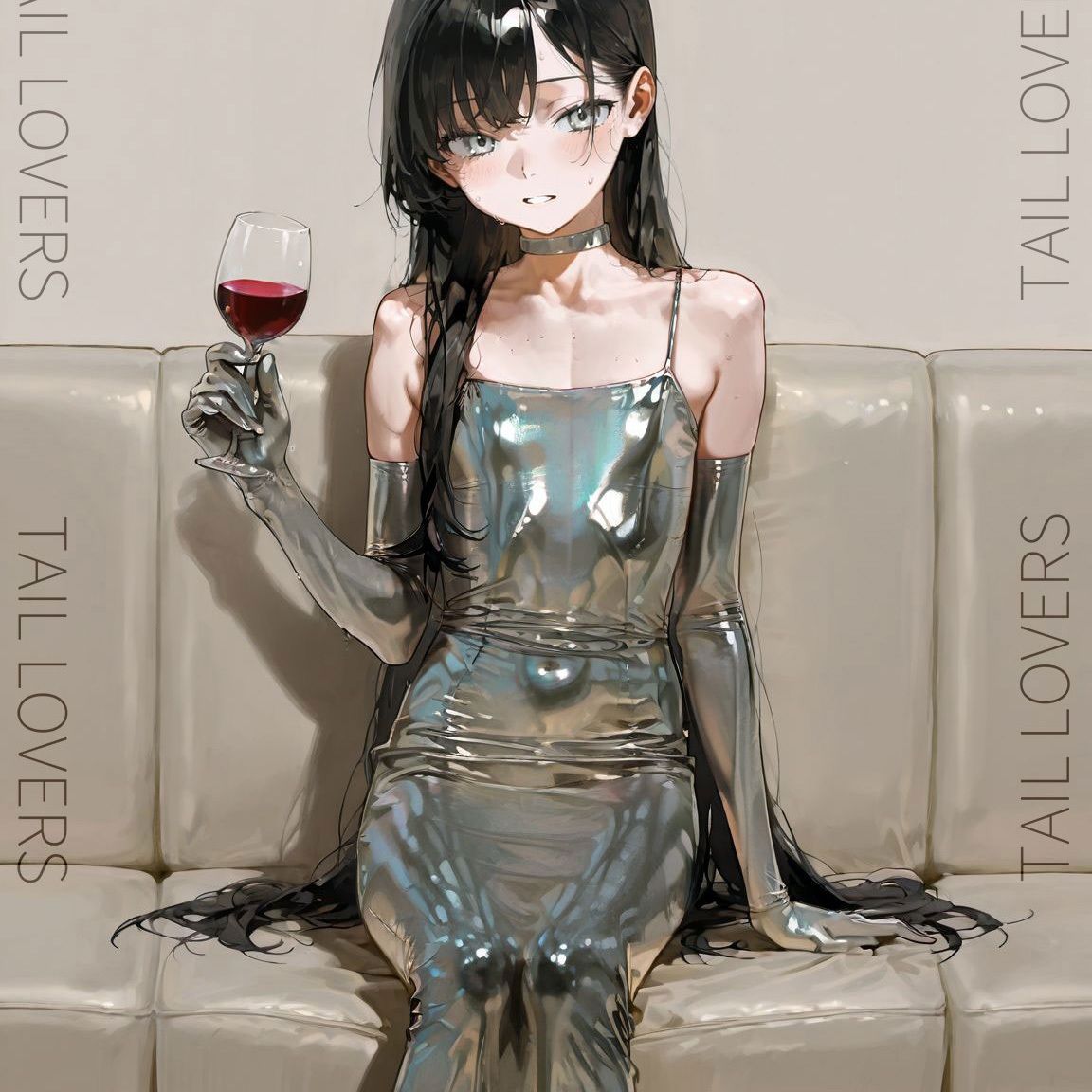 サンプル画像2:光沢ドレスで誘惑してくる彼女【218枚＋3movies】(TAIL LOVERS) [d_554845]