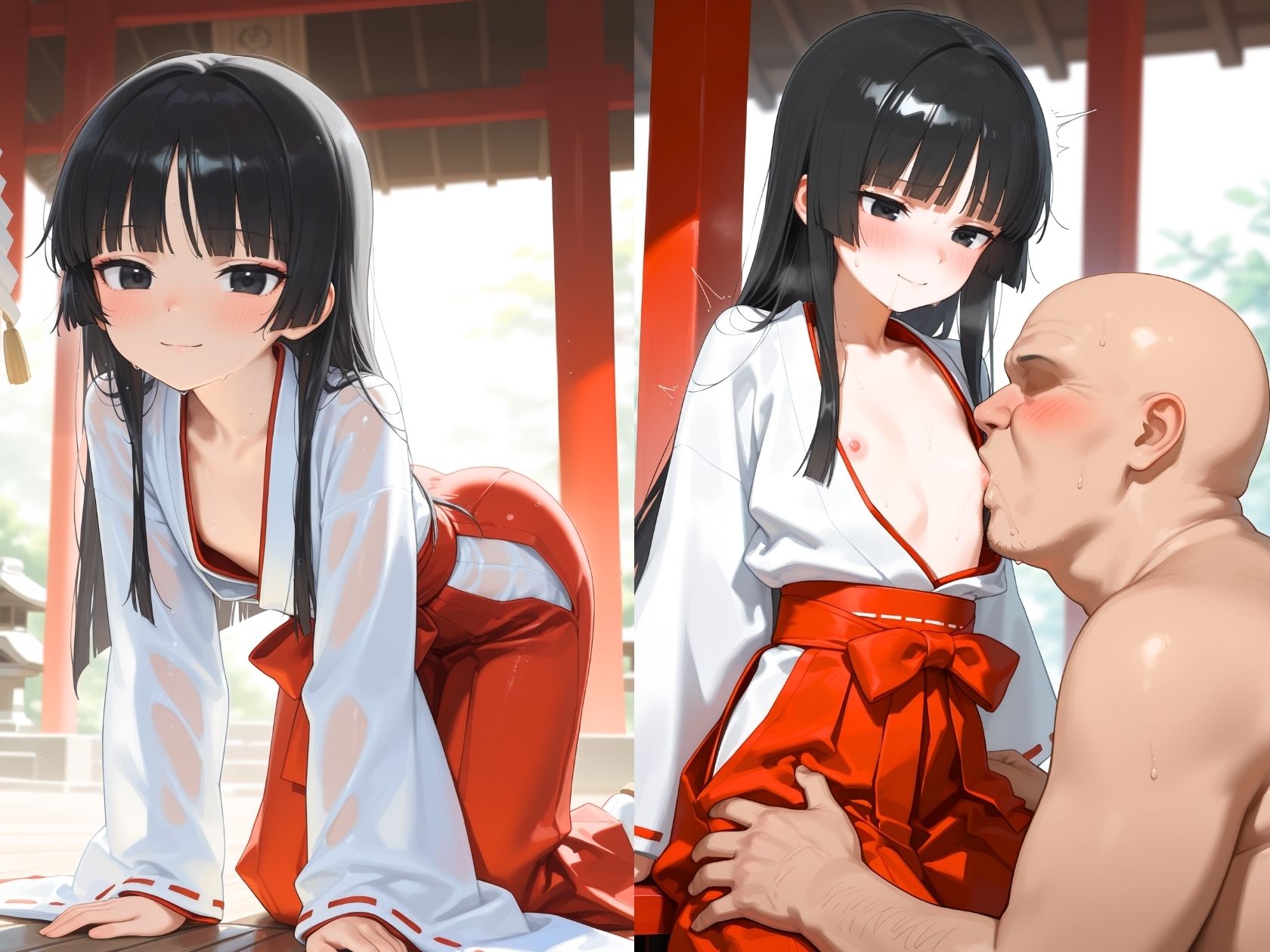 サンプル画像2:つるペタ巫女おじ染め(ぷち☆ヘブン) [d_554882]