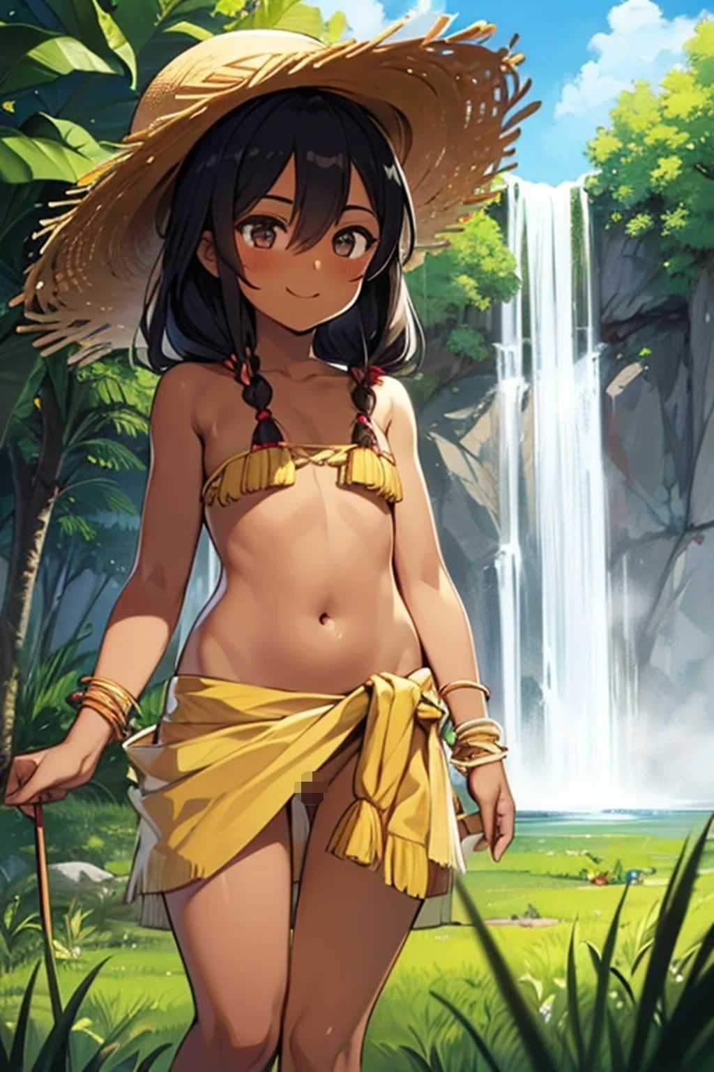 サンプル画像6:漂着したら褐色の女の子しかいない島だった(くまとねこ屋) [d_555090]