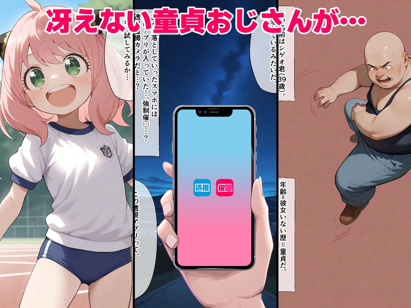 サンプル画像1:家族を寝とれ！催〇・透視アプリを拾った童貞種付けおじさん アー〇ャ ベッ〇ー ヨ〇フォージ〇ー(山盛りトンファー) [d_555324]